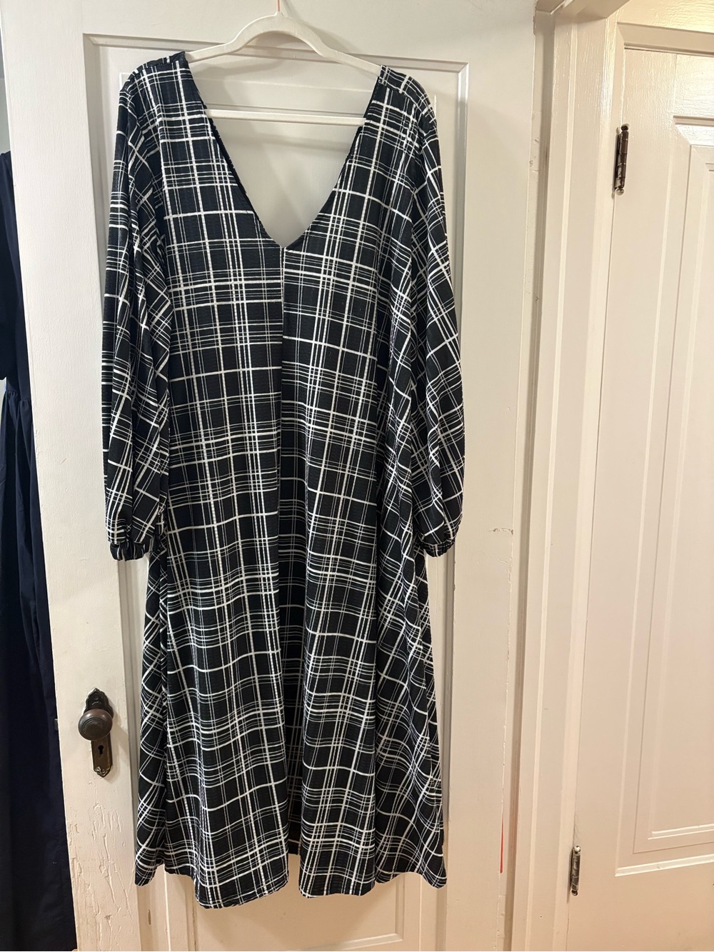 ASOS Window Pane Print Trapeze Dress